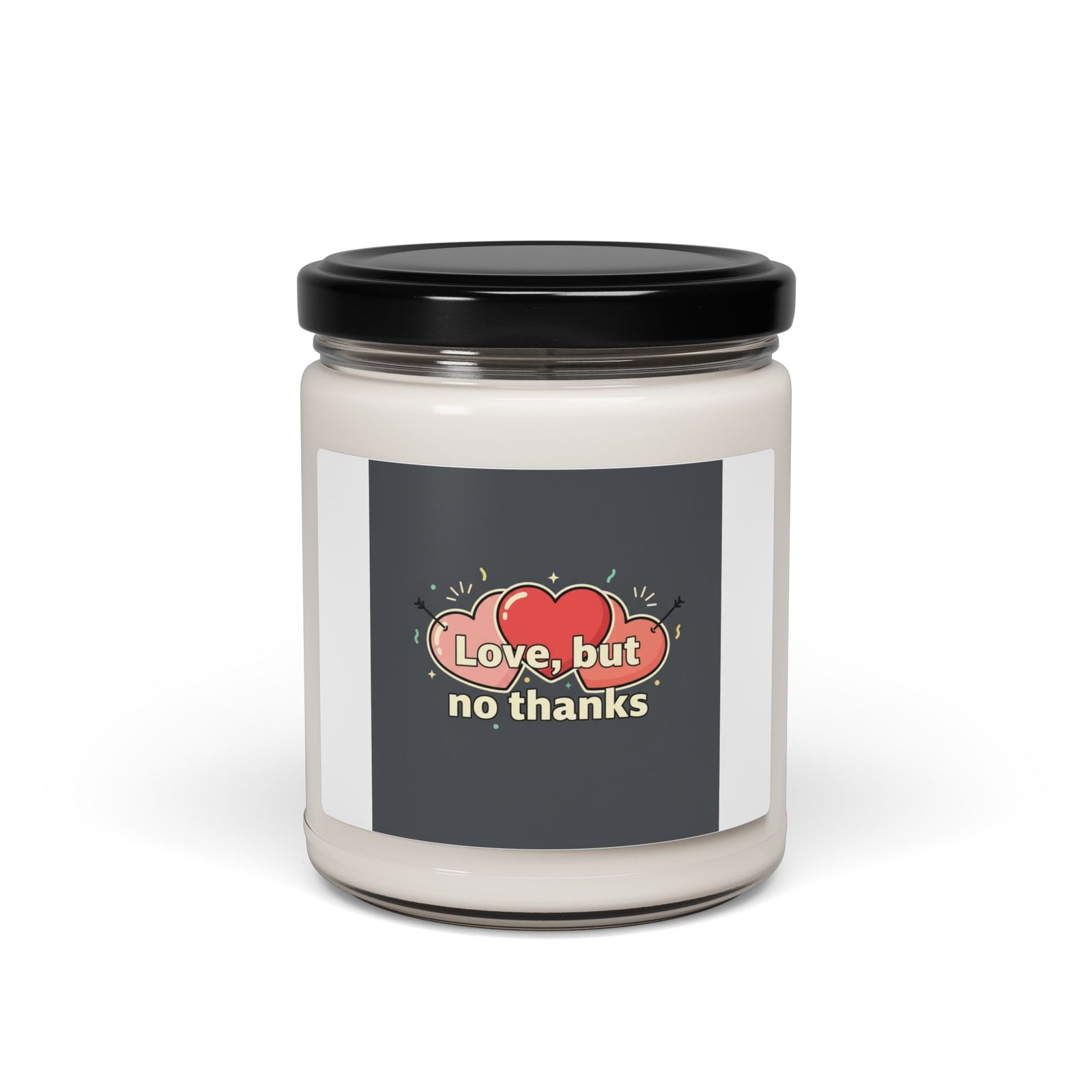 Love, but no thanks Candle | Anti‑Valentine, Edgy Heart Soy Candle